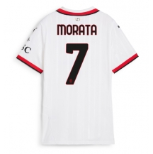 Maillot de football Réplique AC Milan Alvaro Morata #7 Extérieur Femme 2024-25 Manche Courte