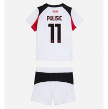 Maillot de football Réplique AC Milan Christian Pulisic #11 Extérieur Enfant 2025-26 Manche Courte (+ Pantalon court)