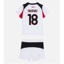 Maillot de football Réplique AC Milan Christopher Nkunku #18 Extérieur Enfant 2025-26 Manche Courte (+ Pantalon court)