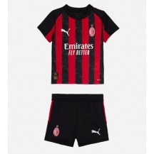 Maillot de football Réplique AC Milan Domicile Enfant 2025-26 Manche Courte (+ Pantalon court)