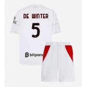 Maillot de football Réplique AC Milan Koni De Winter #5 Extérieur Enfant 2026-27 Manche Courte (+ Pantalon court)