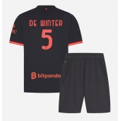 Maillot de football Réplique AC Milan Koni De Winter #5 Troisième Enfant 2026-27 Manche Courte (+ Pantalon court)