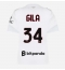 Maillot de football Réplique AC Milan Mario Gila #34 Extérieur Femme 2026-27 Manche Courte