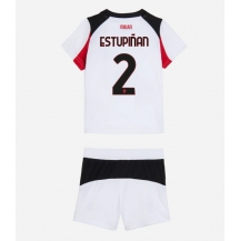Maillot de football Réplique AC Milan Pervis Estupinan #2 Extérieur Enfant 2025-26 Manche Courte (+ Pantalon court)