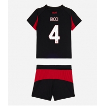 Maillot de football Réplique AC Milan Samuele Ricci #4 Domicile Enfant 2025-26 Manche Courte (+ Pantalon court)