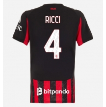 Maillot de football Réplique AC Milan Samuele Ricci #4 Domicile Femme 2025-26 Manche Courte