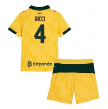 Maillot de football Réplique AC Milan Samuele Ricci #4 Troisième Enfant 2025-26 Manche Courte (+ Pantalon court)