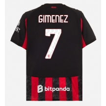 Maillot de football Réplique AC Milan Santiago Gimenez #7 Domicile 2025-26 Manche Courte
