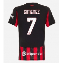 Maillot de football Réplique AC Milan Santiago Gimenez #7 Domicile Femme 2025-26 Manche Courte