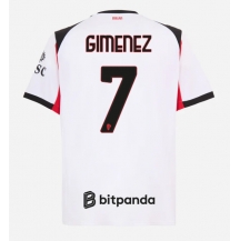 Maillot de football Réplique AC Milan Santiago Gimenez #7 Extérieur 2025-26 Manche Courte