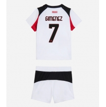 Maillot de football Réplique AC Milan Santiago Gimenez #7 Extérieur Enfant 2025-26 Manche Courte (+ Pantalon court)