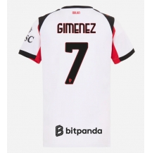 Maillot de football Réplique AC Milan Santiago Gimenez #7 Extérieur Femme 2025-26 Manche Courte