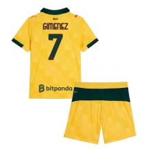 Maillot de football Réplique AC Milan Santiago Gimenez #7 Troisième Enfant 2025-26 Manche Courte (+ Pantalon court)