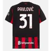 Maillot de football Réplique AC Milan Strahinja Pavlovic #31 Domicile 2025-26 Manche Courte