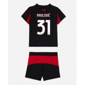 Maillot de football Réplique AC Milan Strahinja Pavlovic #31 Domicile Enfant 2025-26 Manche Courte (+ Pantalon court)