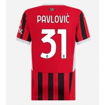 Maillot de football Réplique AC Milan Strahinja Pavlovic #31 Domicile Femme 2024-25 Manche Courte