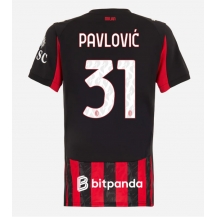 Maillot de football Réplique AC Milan Strahinja Pavlovic #31 Domicile Femme 2025-26 Manche Courte