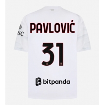 Maillot de football Réplique AC Milan Strahinja Pavlovic #31 Extérieur 2026-27 Manche Courte