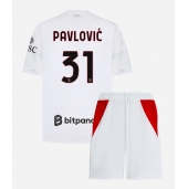 Maillot de football Réplique AC Milan Strahinja Pavlovic #31 Extérieur Enfant 2026-27 Manche Courte (+ Pantalon court)