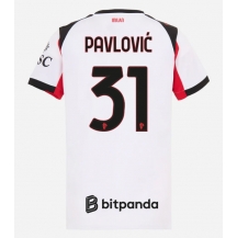 Maillot de football Réplique AC Milan Strahinja Pavlovic #31 Extérieur Femme 2025-26 Manche Courte