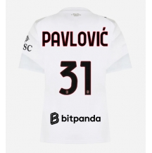 Maillot de football Réplique AC Milan Strahinja Pavlovic #31 Extérieur Femme 2026-27 Manche Courte