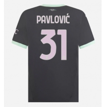 Maillot de football Réplique AC Milan Strahinja Pavlovic #31 Troisième 2024-25 Manche Courte