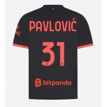 Maillot de football Réplique AC Milan Strahinja Pavlovic #31 Troisième 2026-27 Manche Courte