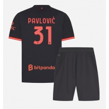 Maillot de football Réplique AC Milan Strahinja Pavlovic #31 Troisième Enfant 2026-27 Manche Courte (+ Pantalon court)
