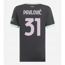 Maillot de football Réplique AC Milan Strahinja Pavlovic #31 Troisième Femme 2024-25 Manche Courte