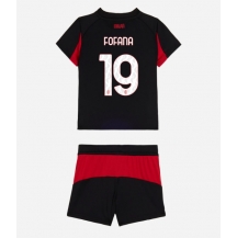 Maillot de football Réplique AC Milan Youssouf Fofana #19 Domicile Enfant 2025-26 Manche Courte (+ Pantalon court)