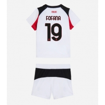 Maillot de football Réplique AC Milan Youssouf Fofana #19 Extérieur Enfant 2025-26 Manche Courte (+ Pantalon court)
