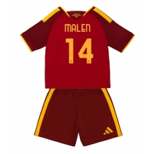 Maillot de football Réplique AS Roma Donyell Malen #14 Domicile Enfant 2026-27 Manche Courte (+ Pantalon court)
