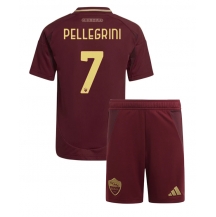Maillot de football Réplique AS Roma Lorenzo Pellegrini #7 Domicile Enfant 2024-25 Manche Courte (+ Pantalon court)