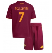 Maillot de football Réplique AS Roma Lorenzo Pellegrini #7 Domicile Enfant 2025-26 Manche Courte (+ Pantalon court)