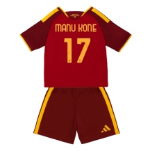 Maillot de football Réplique AS Roma Manu Kone #17 Domicile Enfant 2026-27 Manche Courte (+ Pantalon court)