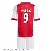 Maillot de football Réplique Ajax Kasper Dolberg #9 Domicile Enfant 2025-26 Manche Courte (+ Pantalon court)