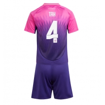 Maillot de football Réplique Allemagne Jonathan Tah #4 Extérieur Enfant Europe 2024 Manche Courte (+ Pantalon court)