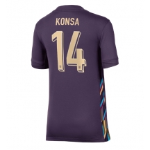 Maillot de football Réplique Angleterre Ezri Konsa #14 Extérieur Femme Europe 2024 Manche Courte