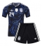 Maillot de football Réplique Argentina Enzo Fernandez #24 Extérieur Enfant Mondial 2026 Manche Courte (+ Pantalon court)
