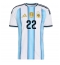 Maillot de football Réplique Argentina Lautaro Martinez #22 Domicile Femme Mondial 2026 Manche Courte