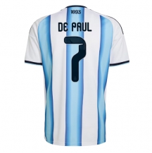 Maillot de football Réplique Argentina Rodrigo De Paul #7 Domicile Mondial 2026 Manche Courte