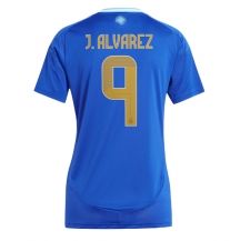 Maillot de football Réplique Argentine Julian Alvarez #9 Extérieur Femme Copa America 2024 Manche Courte