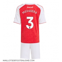 Maillot de football Réplique Arsenal Cristhian Mosquera #3 Domicile Enfant 2025-26 Manche Courte (+ Pantalon court)