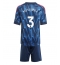 Maillot de football Réplique Arsenal Cristhian Mosquera #3 Extérieur Enfant 2025-26 Manche Courte (+ Pantalon court)