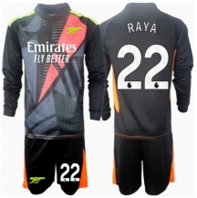Maillot de football Réplique Arsenal David Raya #22 Gardien de but Troisième Enfant 2024-25 Manche Longue (+ Pantalon court)