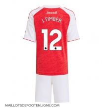 Maillot de football Réplique Arsenal Jurrien Timber #12 Domicile Enfant 2025-26 Manche Courte (+ Pantalon court)