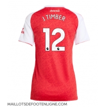 Maillot de football Réplique Arsenal Jurrien Timber #12 Domicile Femme 2025-26 Manche Courte