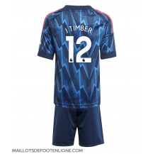 Maillot de football Réplique Arsenal Jurrien Timber #12 Extérieur Enfant 2025-26 Manche Courte (+ Pantalon court)