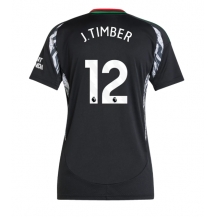 Maillot de football Réplique Arsenal Jurrien Timber #12 Extérieur Femme 2024-25 Manche Courte