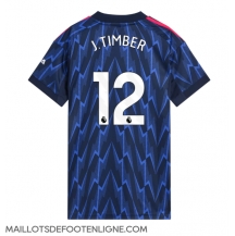 Maillot de football Réplique Arsenal Jurrien Timber #12 Extérieur Femme 2025-26 Manche Courte